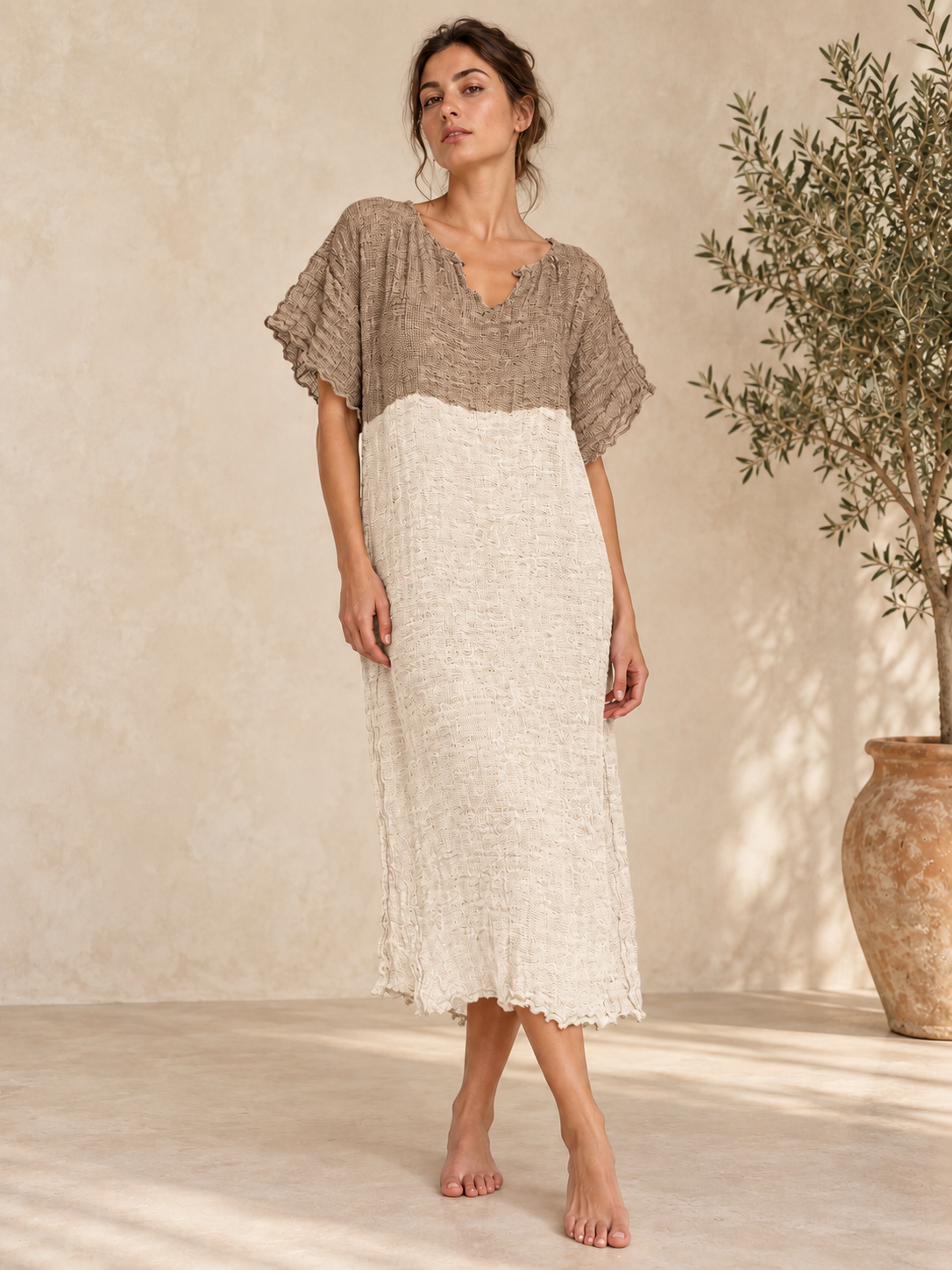 Bruna Dress V Neck