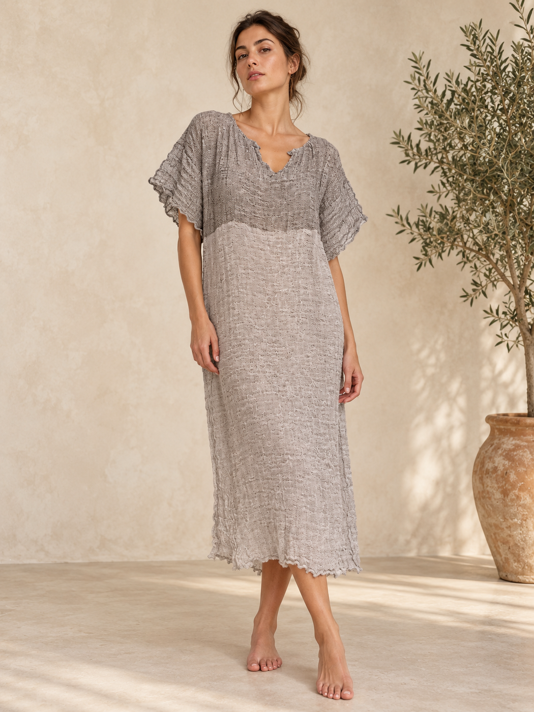 Bruna Dress V Neck