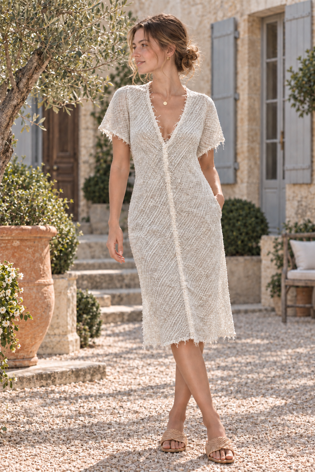 Short ruffled luna dress