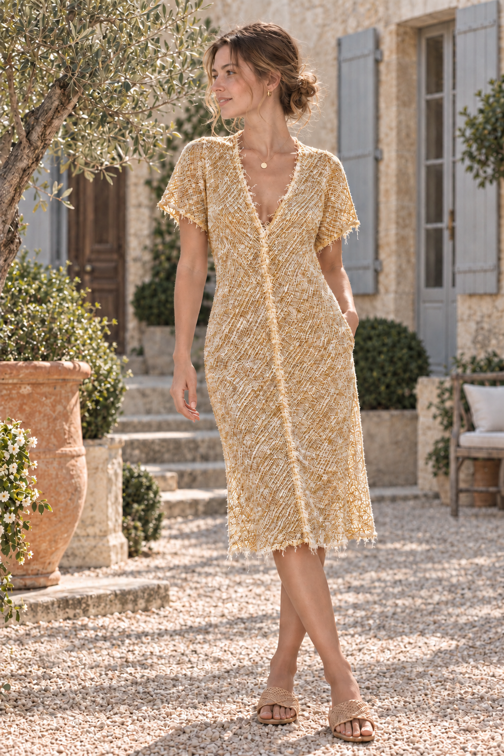 Short ruffled luna dress